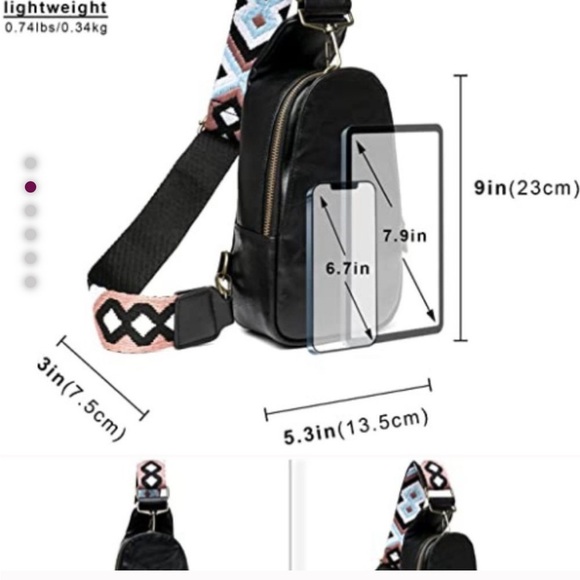 Women Chest Bag Sling Bag Small Crossbody Daypack Guitar Strap - Picture 10 of 12